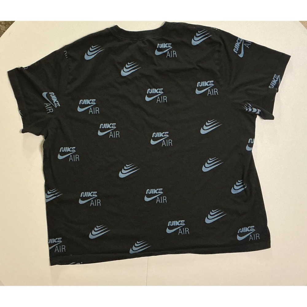 Nike Air All Over Print Front Back T-Shirt Black Blue Just Do It Mens 3XL - Picture 2 of 6